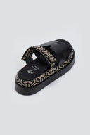 Flatforms σανδάλια δερμάτινα με print Mariella Fabiani 2524/91