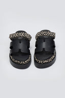 Flatforms σανδάλια δερμάτινα με print Mariella Fabiani 2524/91