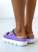 Flatforms slides με τοκάδες ATENEO - Λιλά - thefashionproject.gr - ATENEO