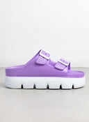 Flatforms slides με τοκάδες ATENEO - Λιλά - thefashionproject.gr - ATENEO