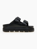 Flatforms slides με τοκάδες ATENEO - Μαύρο - thefashionproject.gr - ATENEO