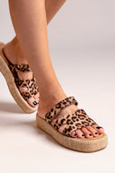 Flatforms suede σανδάλια με velcro ERYNN