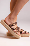 Flatforms suede σανδάλια με velcro ERYNN