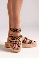 Flatforms suede σανδάλια με velcro ERYNN