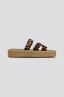 Flatforms suede σανδάλια με velcro ERYNN
