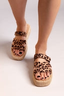Flatforms suede σανδάλια με velcro ERYNN