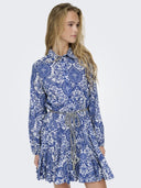 Φόρεμα boho με λαχούρια ONLY 15305484 - Μπλε - thefashionproject.gr - ONLY - 23731037003