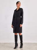Φόρεμα δερματίνη με κουμπιά Vero Moda 10314000 - Μαύρο - thefashionproject.gr - VERO MODA