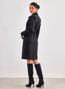 Φόρεμα δερματίνη με κουμπιά Vero Moda 10314000 - Μαύρο - thefashionproject.gr - VERO MODA