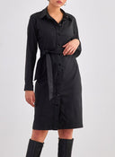 Φόρεμα δερματίνη με κουμπιά Vero Moda 10314000 - Μαύρο - thefashionproject.gr - VERO MODA