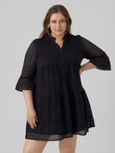 Φόρεμα με δαντέλα plus size Vero Moda curve 10294302 - Μαύρο - thefashionproject.gr - VERO MODA CURVE