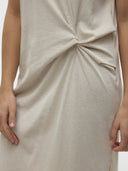 Φόρεμα με κόμπο Vero Moda 10327090 - Μπεζ - thefashionproject.gr - VERO MODA - 24092003003