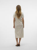 Φόρεμα με κόμπο Vero Moda 10327090 - Μπεζ - thefashionproject.gr - VERO MODA