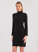 Φόρεμα με ψηλό γιακά PIECES 17141051 - Μαύρο - thefashionproject.gr - PIECES