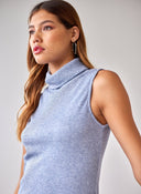 Φόρεμα με ριπ ύφανση NAIBA 402.237 - Γαλάζιο - thefashionproject.gr - The Fashion Project