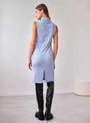 Φόρεμα με ριπ ύφανση NAIBA 402.237 - Γαλάζιο - thefashionproject.gr - The Fashion Project