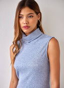 Φόρεμα με ριπ ύφανση NAIBA 402.237 - Γαλάζιο - thefashionproject.gr - The Fashion Project