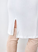 Φόρεμα με ριπ ύφανση NAIBA 402.237 - Λευκό - thefashionproject.gr - The Fashion Project