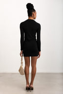 Φόρεμα μίνι με σούρες PIECES 17153520 - Μαύρο - thefashionproject.gr - PIECES