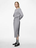 Φόρεμα μίντι basic Pieces 17151341 - Γκρι - thefashionproject.gr - PIECES