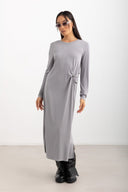 Φόρεμα μίντι basic Pieces 17151341 - Γκρι - thefashionproject.gr - PIECES