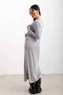 Φόρεμα μίντι basic Pieces 17151341 - Γκρι - thefashionproject.gr - PIECES