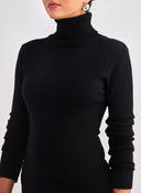 Φόρεμα πλεκτό ζιβάγκο Jean Louis Francoise - Μαύρο - thefashionproject.gr - Jean Louis Francoise