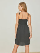 Φόρεμα πουά με ραντάκι - Μαύρο - thefashionproject.gr - The Fashion Project