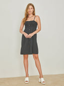 Φόρεμα πουά με ραντάκι - Μαύρο - thefashionproject.gr - The Fashion Project