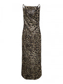 Φόρεμα σατέν με print ONLY 15340535 - Leopard - thefashionproject.gr - ONLY
