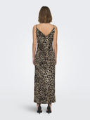 Φόρεμα σατέν με print ONLY 15340535 - Leopard - thefashionproject.gr - ONLY