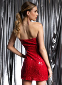 Φόρεμα strapless με παγέτες ONLY 15309738