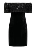 Φόρεμα velvet με βολάν και παγιέτες ONLY 15336170