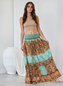 Φούστα μάξι με boho λαχούρια