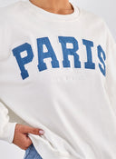 Φούτερ με ντενιμ στάμπα PARIS
