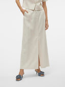Φούστα λινή μάξι Vero Moda 10306699 - Ζαχαρί - thefashionproject.gr - VERO MODA