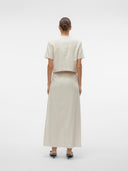 Φούστα λινή μάξι Vero Moda 10306699 - Ζαχαρί - thefashionproject.gr - VERO MODA