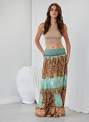 Φούστα μάξι με boho λαχούρια - Καφέ - thefashionproject.gr - The Fashion Project