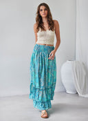Φούστα μάξι με boho λαχούρια - Οινοπνευματί - thefashionproject.gr - The Fashion Project