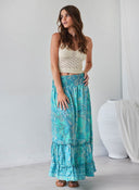 Φούστα μάξι με boho λαχούρια - Οινοπνευματί - thefashionproject.gr - The Fashion Project