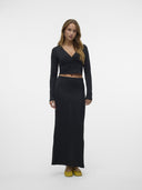 Φούστα μάξι με glitter ύφασμα Vero Moda 10316739 - Μαύρο - thefashionproject.gr - VERO MODA
