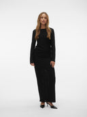 Φούστα μάξι με σούρα στο πλάι Vero Moda 10309750 - Μαύρο - thefashionproject.gr - VERO MODA