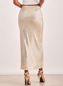 Φούστα με παγιέτες Vero Moda 10306132 - Χρυσό - thefashionproject.gr - VERO MODA