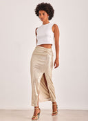 Φούστα με παγιέτες Vero Moda 10306132 - Χρυσό - thefashionproject.gr - VERO MODA