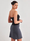 Φούστα μίνι φάκελος Noisy May 27028781 - Ανθρακί - thefashionproject.gr - NOISY MAY