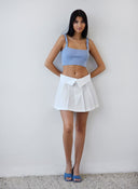 Φούστα μίνι με γυριστή μέση - Λευκό - thefashionproject.gr - The Fashion Project