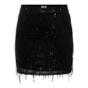 Φούστα μίνι με παγιέτες Only 15305742 - Μαύρο - thefashionproject.gr - ONLY