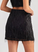 Φούστα μίνι με παγιέτες Only 15305742 - Μαύρο - thefashionproject.gr - ONLY