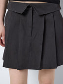 Φούστα μίνι με πιέτες NOISY MAY 27031459 - Ανθρακί - thefashionproject.gr - NOISY MAY