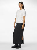 Φούστα πλεκτή με άνοιγμα PIECES 17149631 - Ανθρακί - thefashionproject.gr - PIECES - 23110039003